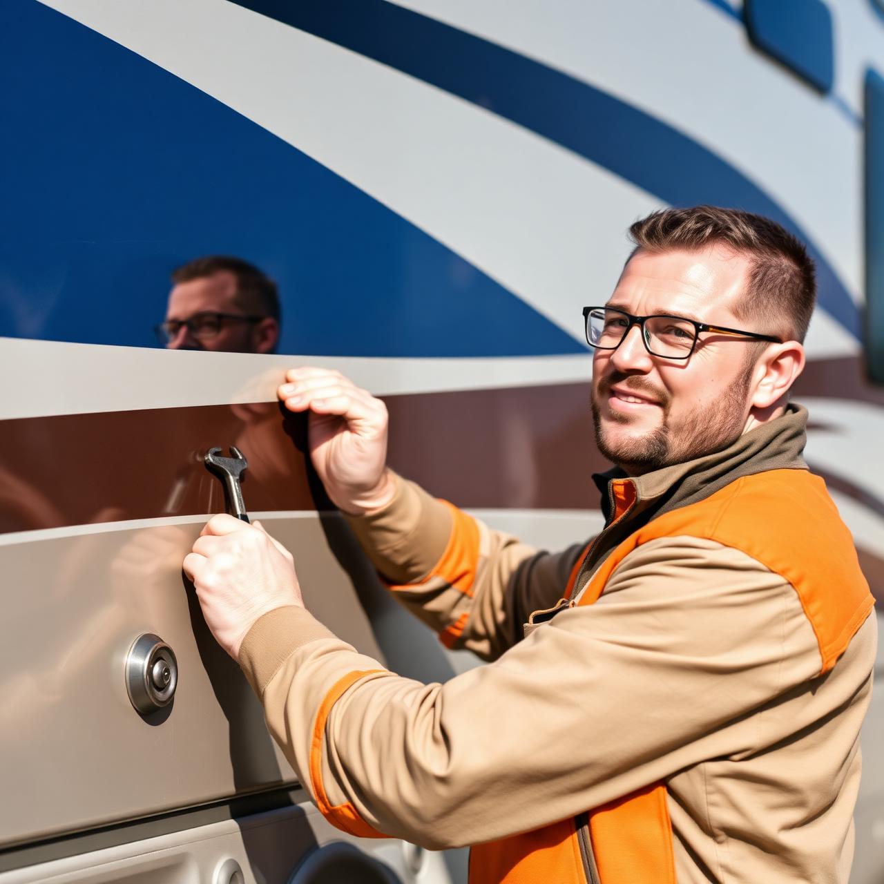 Delta RV technician at work